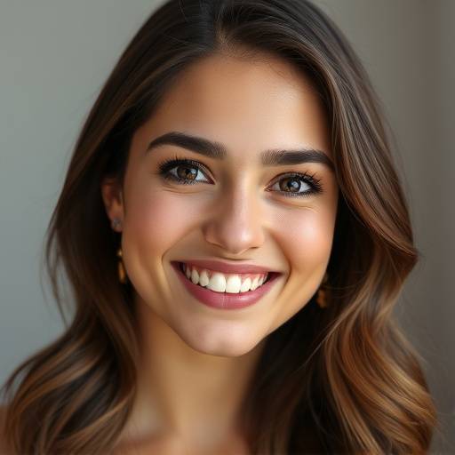 Retrato de Isabela Santos, com um sorriso caloroso e amigável